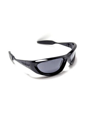 Outdoor Athletic Gray UV Lens Casual Black Wraparound Men's Sport Sunglasses